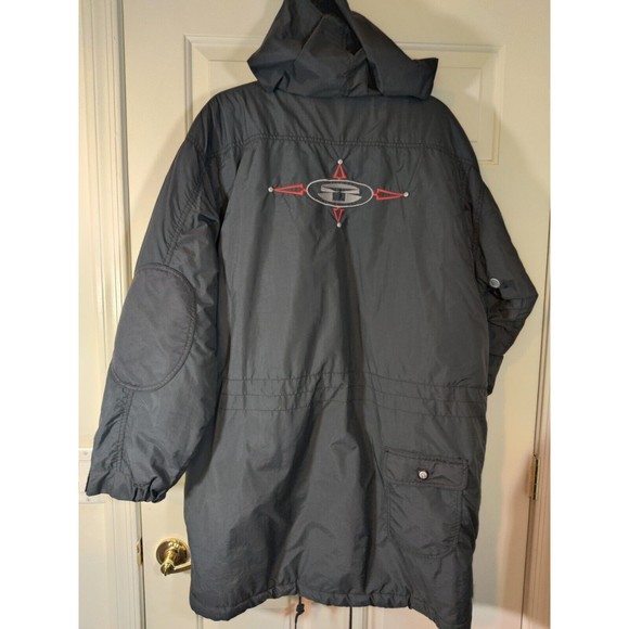 Vintage OP Ocean Pacific Tech Jacket Men's Sz L Full Zip Snap Snowboard Coat - Picture 11 of 14